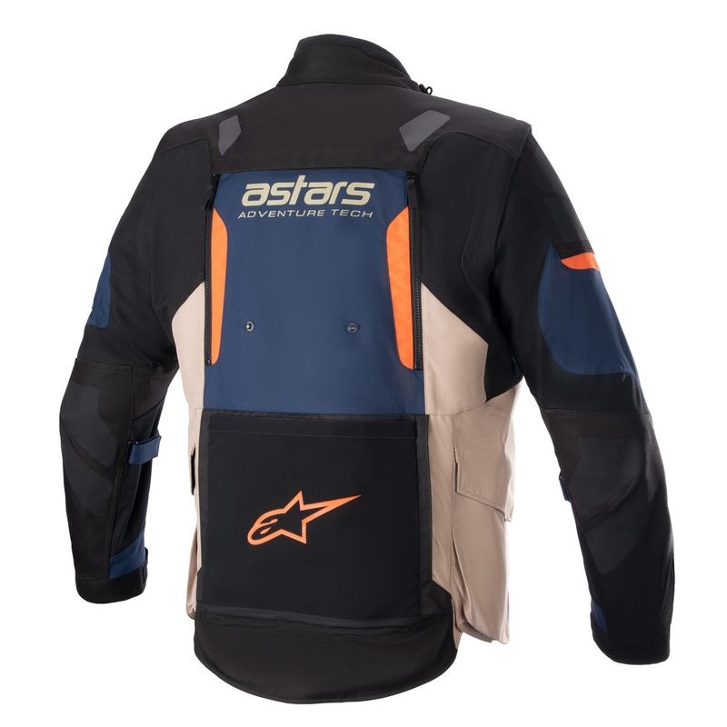 Alpinestars Halo Drystar Donkerblauw-Khaki-Oranje-Zwart Motorjack