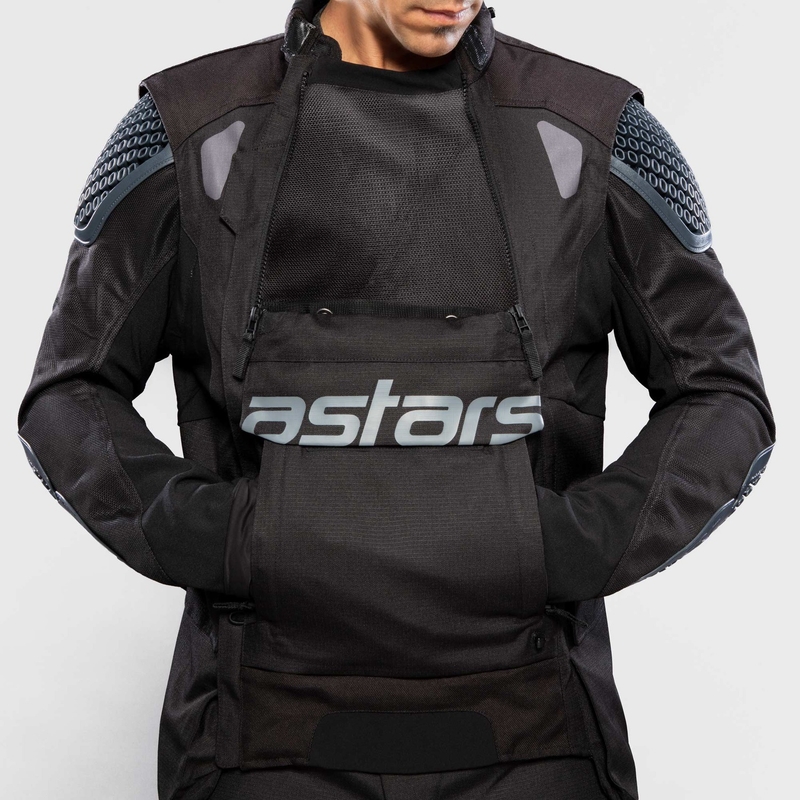 Alpinestars Halo Drystar Donkerblauw-Khaki-Oranje-Zwart Motorjack