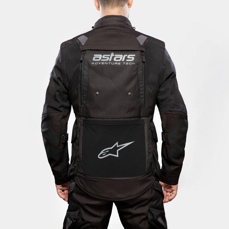 Alpinestars Halo Drystar Donkerblauw-Khaki-Oranje-Zwart Motorjack