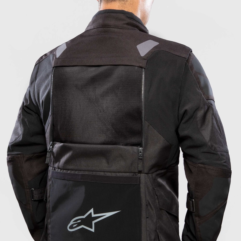 Alpinestars Halo Drystar Donkerblauw-Khaki-Oranje-Zwart Motorjack