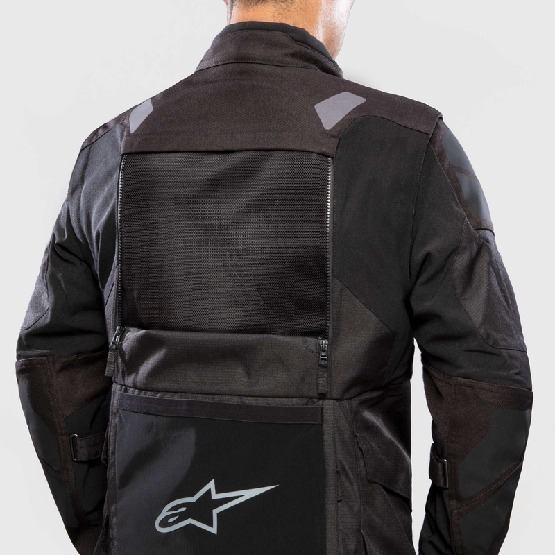 Alpinestars Halo Drystar lichtgrijs-donkergrijs-zwart-fluorode motorjas
