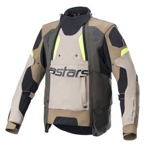 Alpinestars Halo Drystar khaki-beige-fluo gele motorjas
