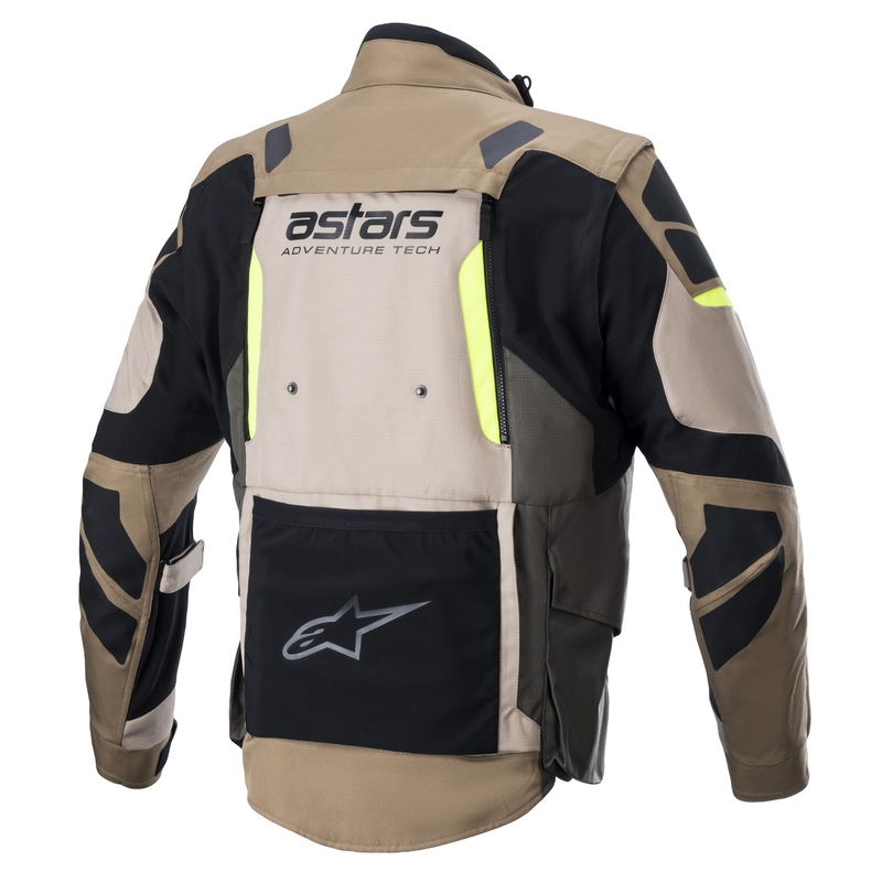 Alpinestars Halo Drystar khaki-beige-fluo gele motorjas