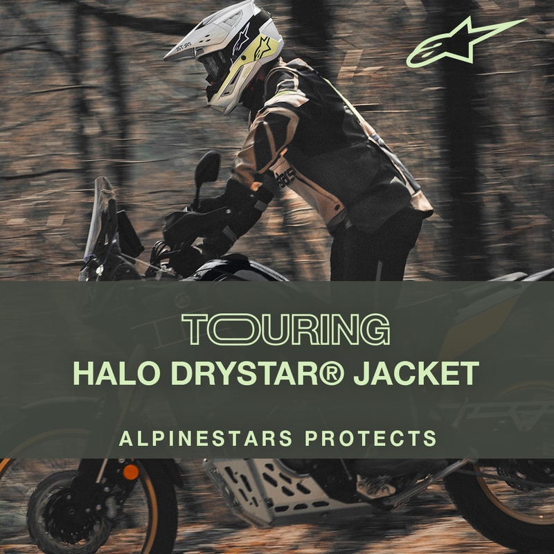Alpinestars Halo Drystar khaki-beige-fluo gele motorjas