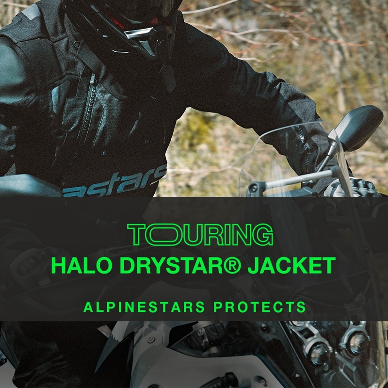 Alpinestars Halo Drystar khaki-beige-fluo gele motorjas