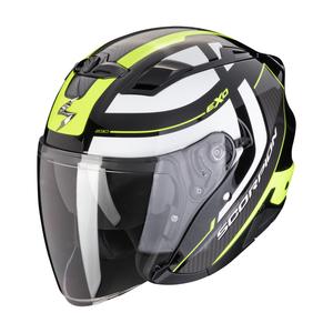 Open motorhelm SCORPION EXO-230 PUL zwart-fluo geel