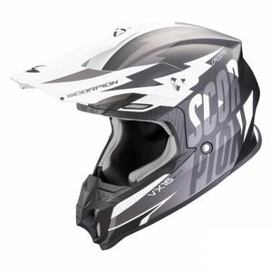 Motorcrosshelm Scorpion VX-16 EVO AIR Slanter mat zwart-grijs