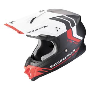 Motorcrosshelm Scorpion VX-16 EVO AIR Fusion mat zwart-rood