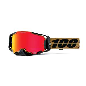 Motorcrossbril 100% - USA ARMEGA GLORY - Hyper rood plexi