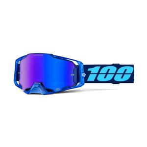 Motorcrossbril 100% - USA ARMEGA COUPE - Hyper blauw plexi