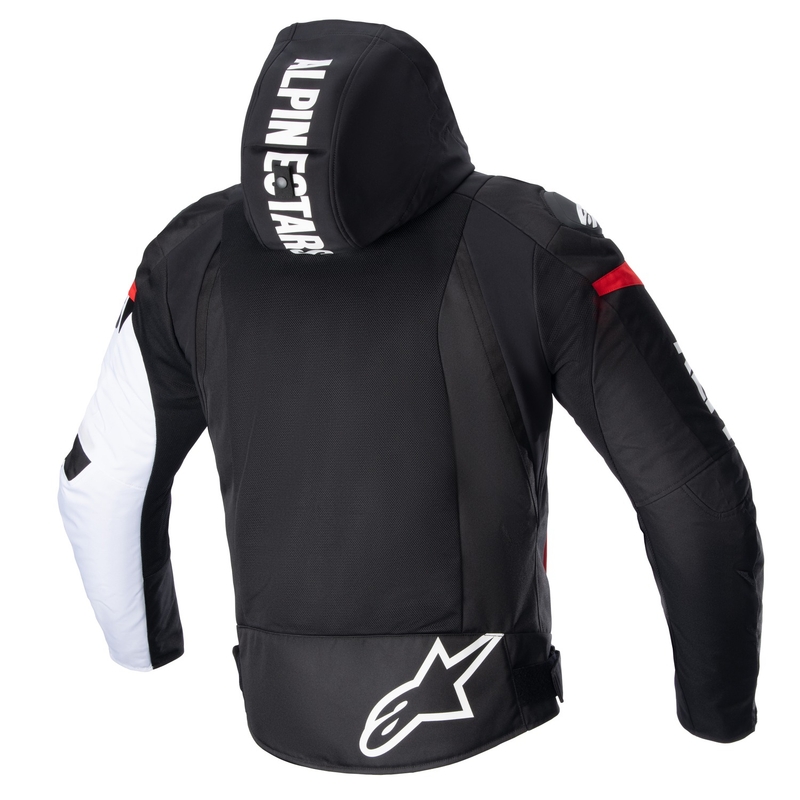 Alpinestars Zaca Air Waterdicht Motorjack Zwart-Wit-Fluorood