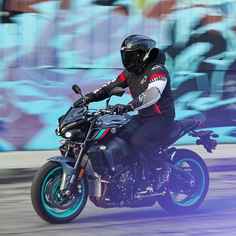 Alpinestars Zaca Air Waterdicht Motorjack Zwart-Wit-Fluorood