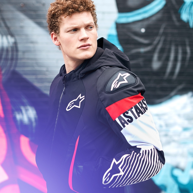 Alpinestars Zaca Air Waterdicht Motorjack Zwart-Wit-Fluorood