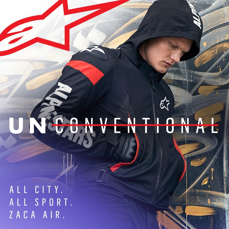 Alpinestars Zaca Air Waterdicht Motorjack Zwart-Wit-Fluorood