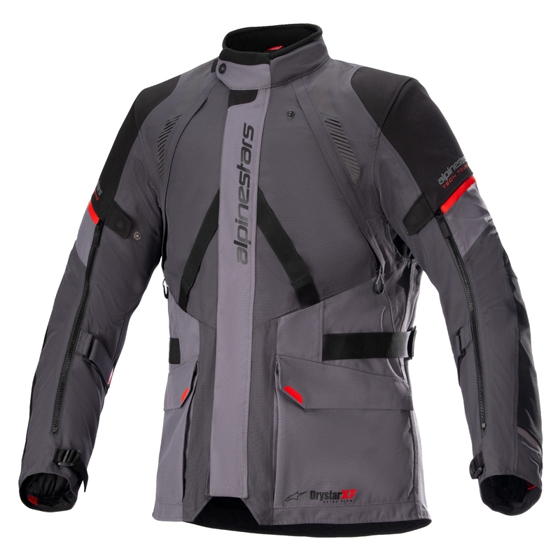 Alpinestars Monteira Drystar XF donkergrijs-zwart-rood motorjack