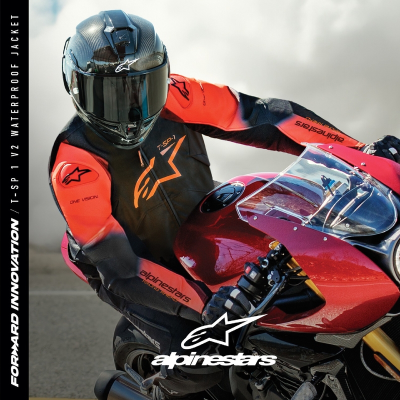 Alpinestars T-SP 1 2 Waterdicht Zwart-Fluorood Motorjack