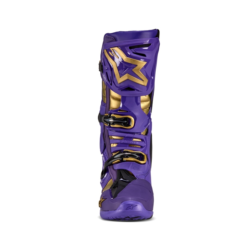 Alpinestars Tech 10 Limited Edition Champ Paars en Goud Motorfiets Laarzen