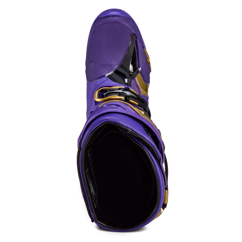Alpinestars Tech 10 Limited Edition Champ Paars en Goud Motorfiets Laarzen