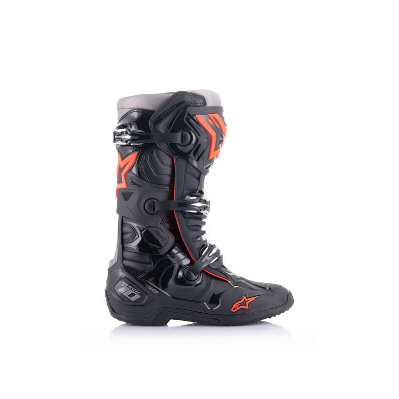 Alpinestars Tech 10 zwart-fluorood-grijs motorlaarzen