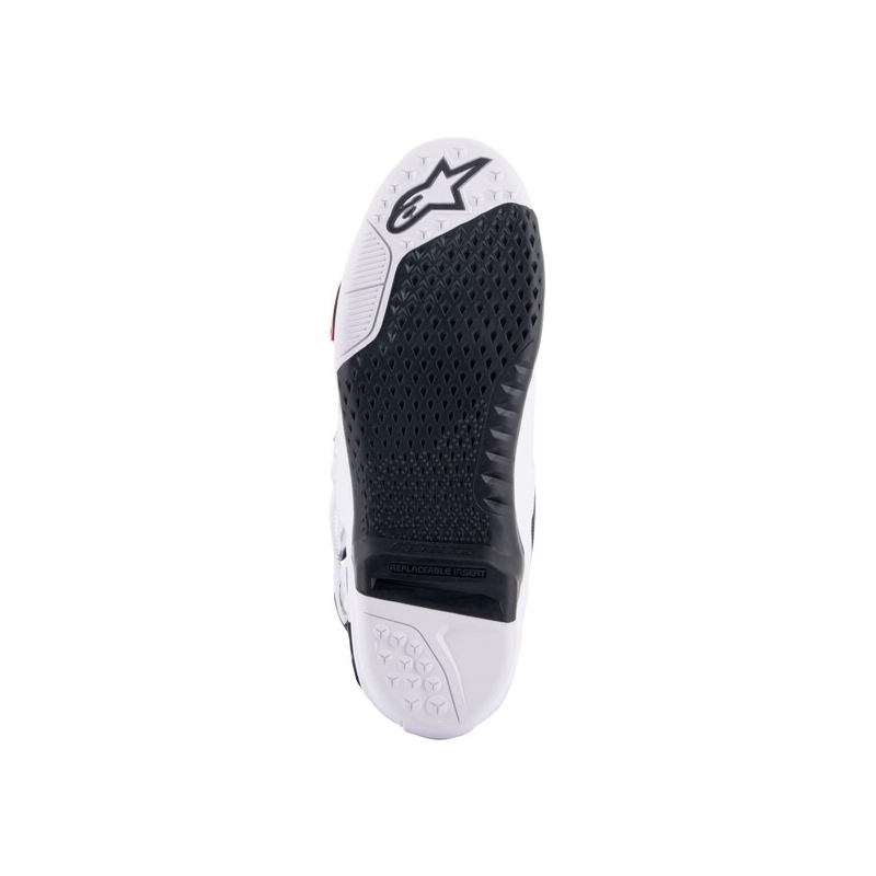 Alpinestars Tech 10 Supervented Motorfietslaarzen Geperforeerd Wit, Rood en Zwart