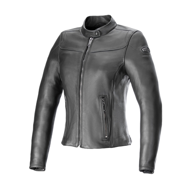 Alpinestars zwart leren motorjack voor dames