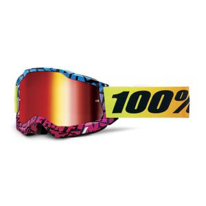 Motorcrossbril 100% ACCURI 2 Special UTV/OTG - limited edition Ken Block rood met chromen plexi