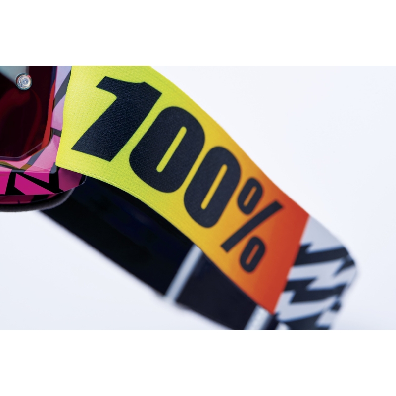 Motorcrossbril 100% ACCURI 2 Special UTV/OTG - limited edition Ken Block rood met chromen plexi
