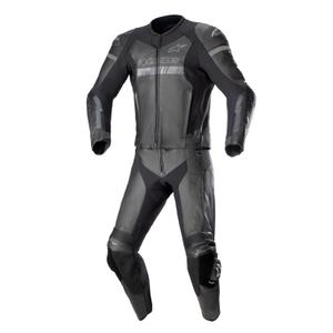 Alpinestars GP Force Chaser TECH-AIR 5 compatible zwart-zwart tweedelig leren motorpak