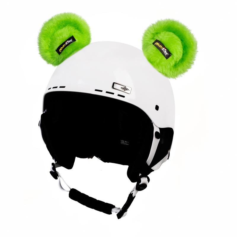 Helm oren Teddybeer groen