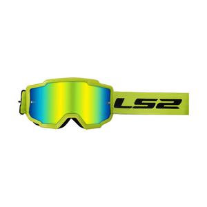 LS2 Charger H-V motorcrossbril geel met iridium plexi