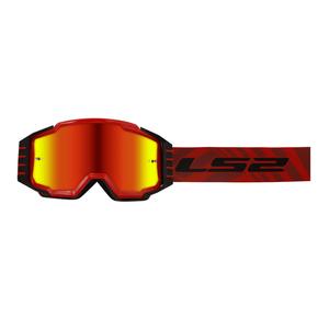 LS2 Charger PRO motorcrossbril rood met iridium plexi