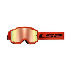 LS2 Charger H-V motorcrossbril oranje met iridium plexi