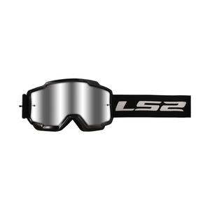 LS2 Charger motorcrossbril zwart met zilver plexi