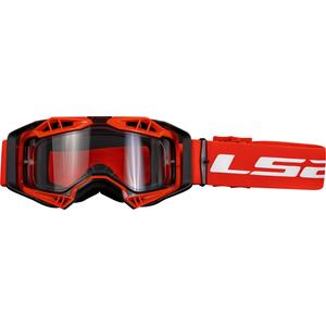LS2 Aura Enduro motorcrossbril rood helder plexi