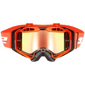 Motorcrossbril LS2 Aura PRO zwart-oranje iridium plexi