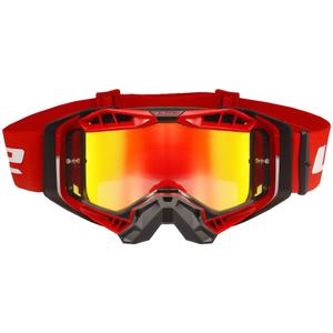 Motorcrossbril LS2 Aura PRO zwart-rood iridium plexi