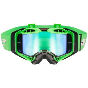 Motorcrossbril LS2 Aura PRO zwart-groen iridium plexi