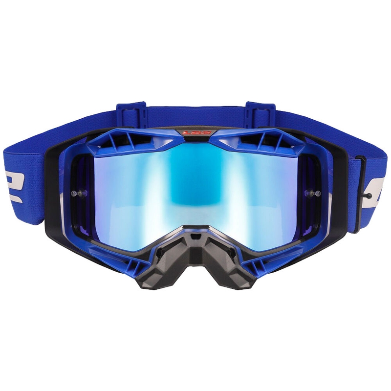 Motorcrossbril LS2 Aura PRO zwart-blauw iridium plexi