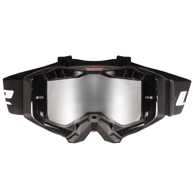 Motorcrossbril LS2 Aura PRO zwart iridium plexi