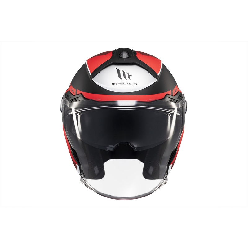 MT Cosmo SV Cruiser open helm mat rood-zwart-grijs