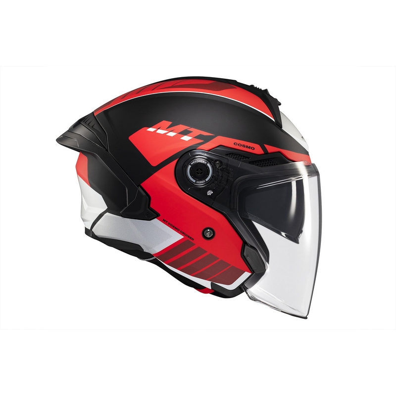 MT Cosmo SV Cruiser open helm mat rood-zwart-grijs