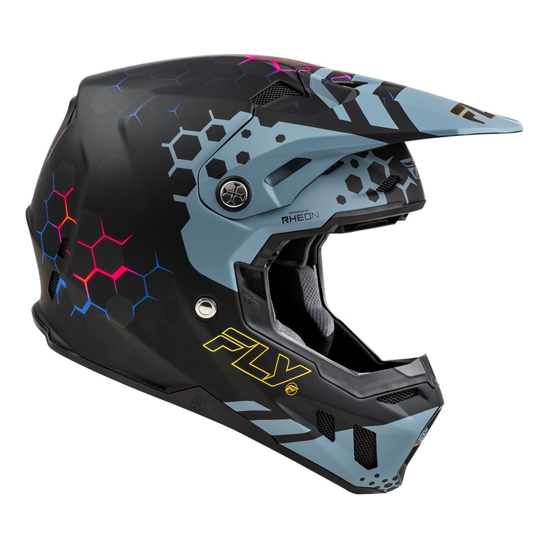 Motorcrosshelm FLY Racing Formula CC Tektonic zwart-grijs