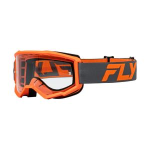Motorcrossbril Fly Racing Focus zwart-oranje met helder plexi