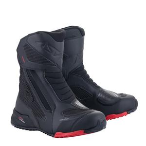 Alpinestars RT-7 DRYSTAR zwart met rode motorlaarzen