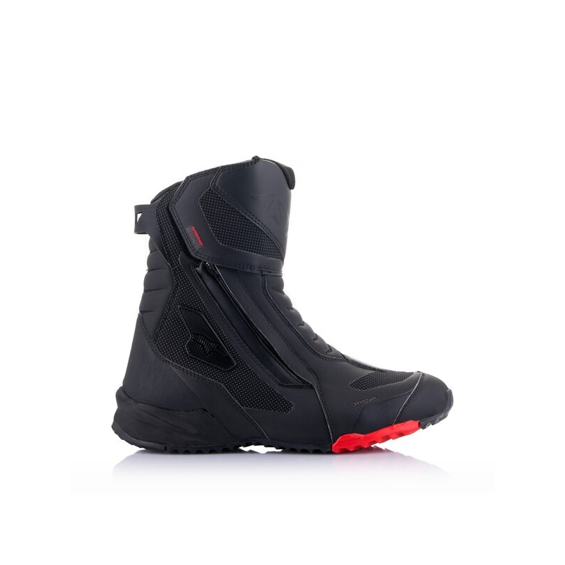 Alpinestars RT-7 DRYSTAR zwart met rode motorlaarzen