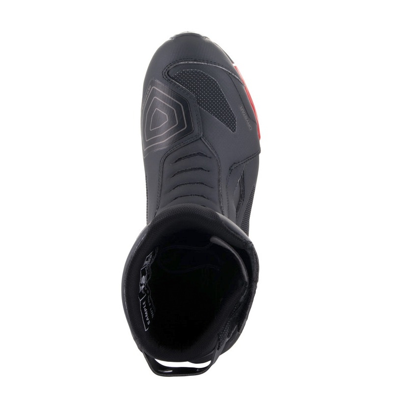 Alpinestars RT-7 DRYSTAR zwart met rode motorlaarzen