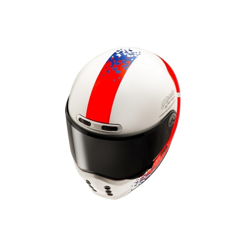 Integraal motorhelm HJC V10 Fabio Quartararo 20 Retro wit-rood-blauw