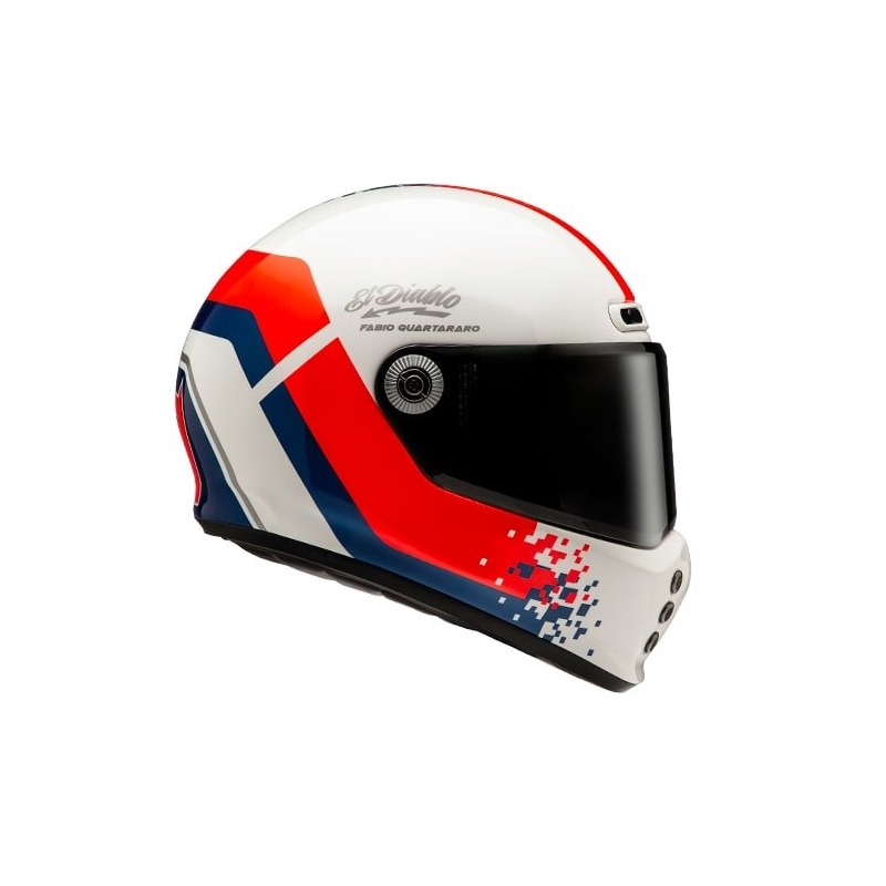 Integraal motorhelm HJC V10 Fabio Quartararo 20 Retro wit-rood-blauw
