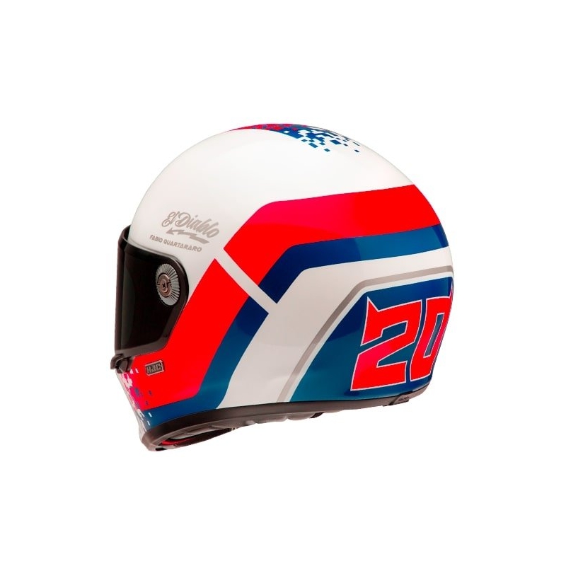 Integraal motorhelm HJC V10 Fabio Quartararo 20 Retro wit-rood-blauw