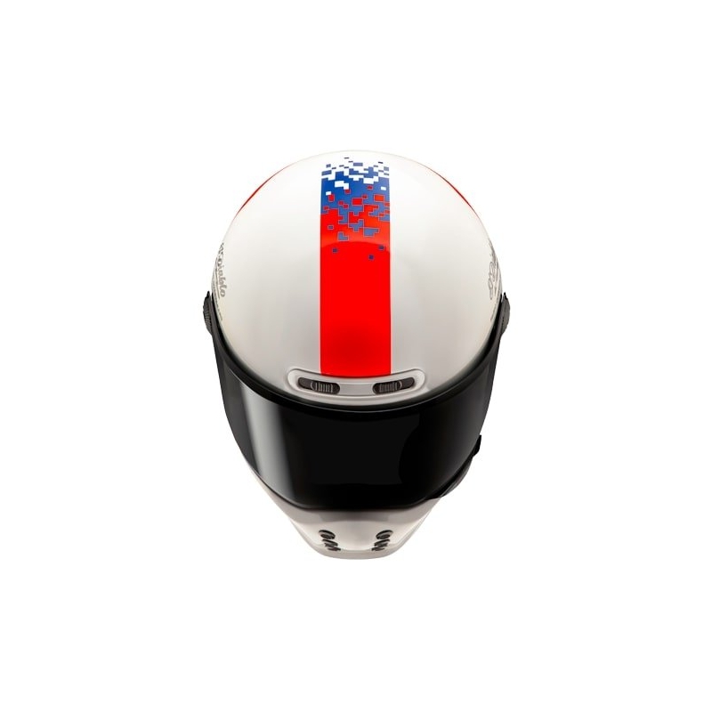 Integraal motorhelm HJC V10 Fabio Quartararo 20 Retro wit-rood-blauw